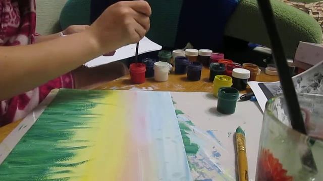 Правополушарное рисование. Луг.
