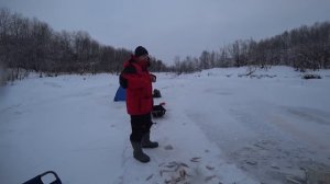 НА ОПАСНОЙ, НАБИТОЙ РЫБОЙ ЗИМОВАЛЬНОЙ ЯМЕ ЛЕСНОГО РУЧЬЯ!! Так клюет когда рыбы много Рыбалка мечты.