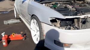 Установка пластиковых крыльев Mark 2 jzx90