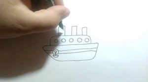 Как нарисовать пароход