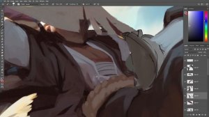 Mineko - Meadow - speed painting (Time-lapse)