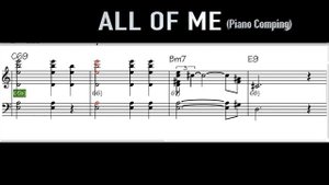 All Of Me (Piano Comping) - C Instruments -Jazz Standards Backing track - 150 bpm.