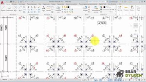 Исполнительная схема свайного поля в AutoCAD