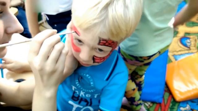 ✍ Аквагрим, как развлечение для детей. Супергерой -ЧЕЛОВЕК ПАУК. Akvagrim смотреть онлайн