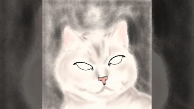 цифровой рисунок кота