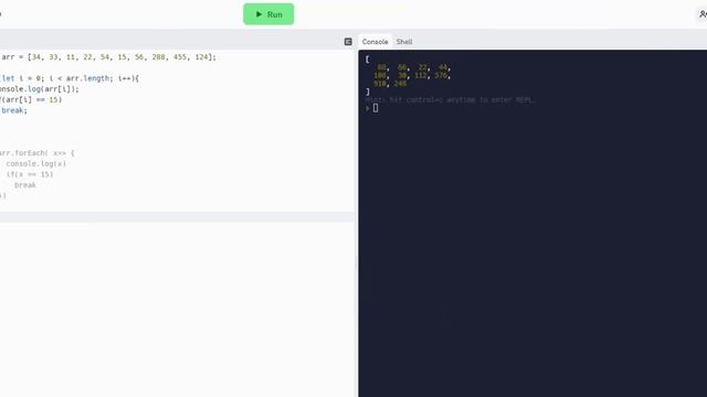 JavaScript Array ForEach