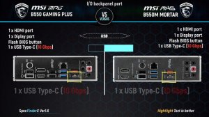 Msi MPG B550 Gaming Plus vs Msi MAG B550M Mortar