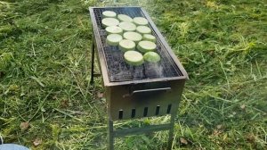 Мангал из нержавеющей стали с зольником и решеткой