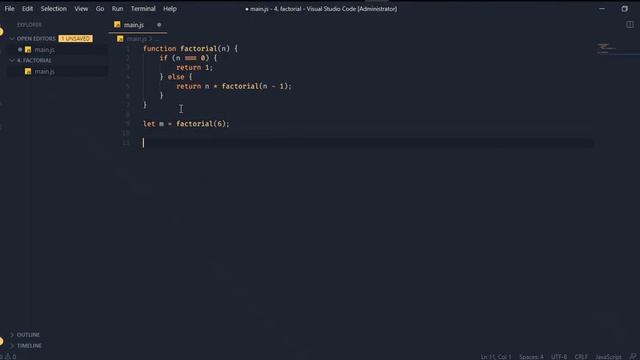 Это должен знать каждый JavaScript разработчик. Для начинающих вычисления факториала