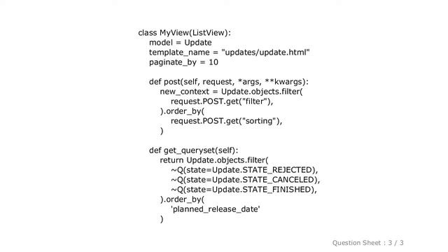 Django : Django ListView - Form To Filter And Sort