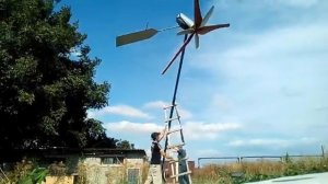 Ветрогенератор - проект "Дача-1" / Сломало лопасть - Восстановление / часть -3