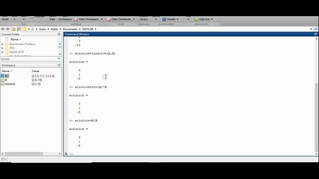 Solving Large-scale Linear System of Equations in MATLAB, Matrix inverse, linsolve, backslash