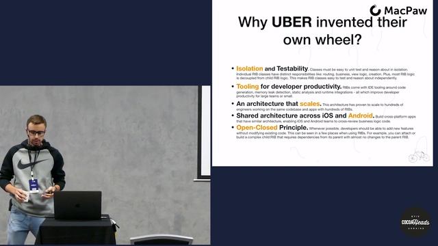 Dima Osadchyi - RIBs Architecture: why Uber invented their own wheel @ CocoaHeads Kyiv #14 смотреть онлайн