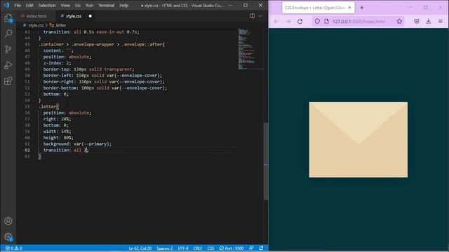 CSS Envelope + Letter Animation (Open/Close on Click) | CSS3 Tips & Tricks