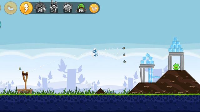 Angry birds gameplay node-10 (Poached eggs)