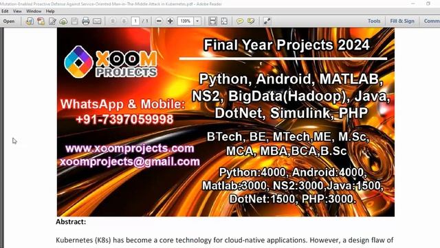 A Mutation Enabled Proactive Defense Against Service Oriented Man in The Middle Attack in Kubernete смотреть онлайн