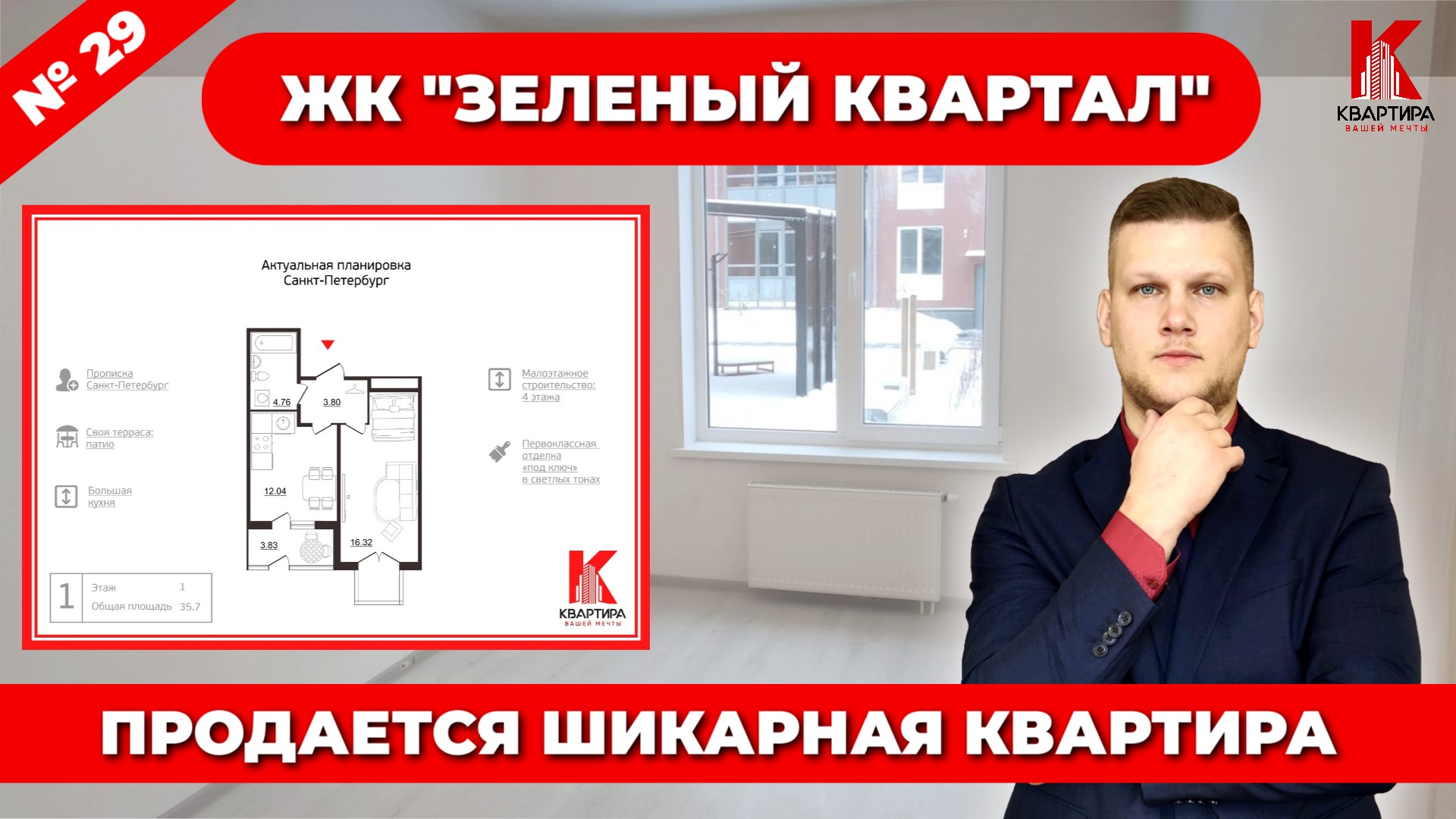 ЖК Зеленый квартал/Продажа однокомнатной квартиры/Setl City