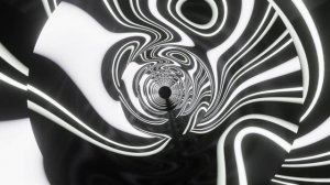 Abstract Background Video 4k VJ LOOP Metallic Black White Tunnel Calming Screensaver
