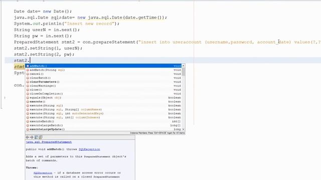 How to insert current date and time in a database using JDBC?