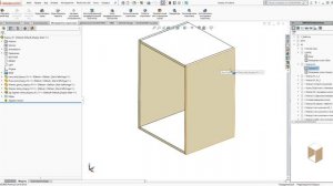 SolidWorks Филенчатый фасад настройка и установка в корпус.