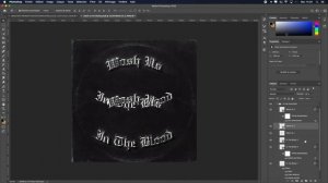 Chrome text effect and rap album cover tutorial.