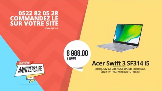 Ordinateur Portable Acer Swift 3 SF314 59 54XF au Maroc смотреть онлайн