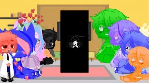 реакция поппи плейтайм, радужных друзей, и Бенди на меме