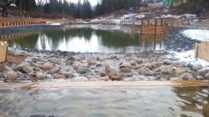 Строительство водоема. Заполнение пруда водой..mp4