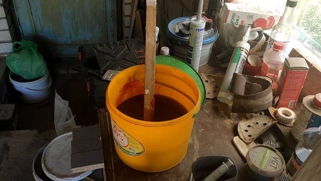 В гараже бетонный пол покрасил краской из пенопласта смотреть онлайн