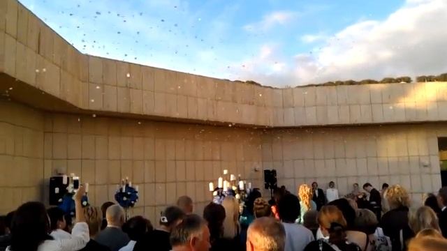 Выдув конфетти лепестки роз.
