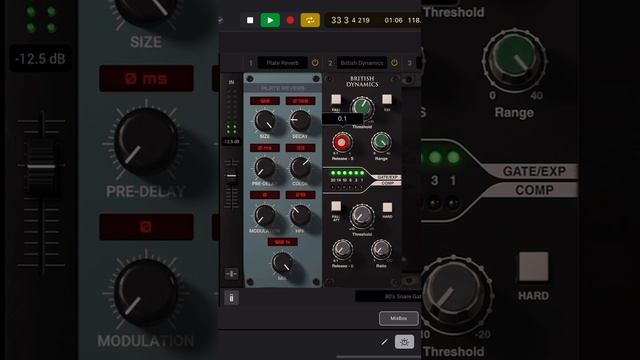 How To Make An 80’s Gated Snare Reverb In #logicproforipad with #mixbox