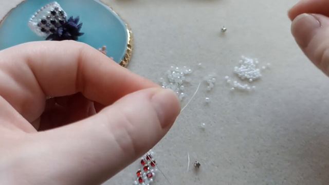 #diy Кольцо из бисера и страз #tutorial  Beaded Ring Tutorial
