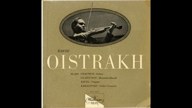 Alexander Glazunov : Mazurka-oberek in D major for violin and orchestra (1917) смотреть онлайн