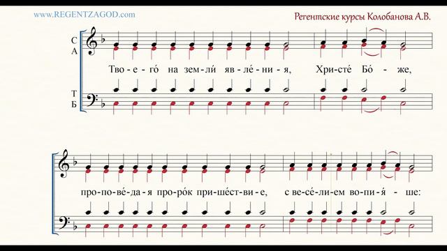 Глас 4 песнь 4 ирмос: Твоего на земли
