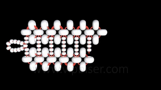 Beaded Bracelet. White. Preciosa Beads. 3D Beading Tutorial