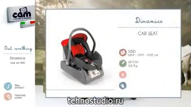 Коляска Cam Combi Elite на шасси Dinamico цвет 140 синий смотреть онлайн