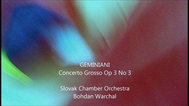 Geminiani Concerto Grosso Op 3 No 3 Warchal