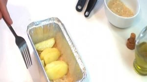 Картофель с солеными грибами.