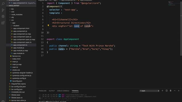17.Angular 8 Tutorials - Structural Directives - ngFor смотреть онлайн
