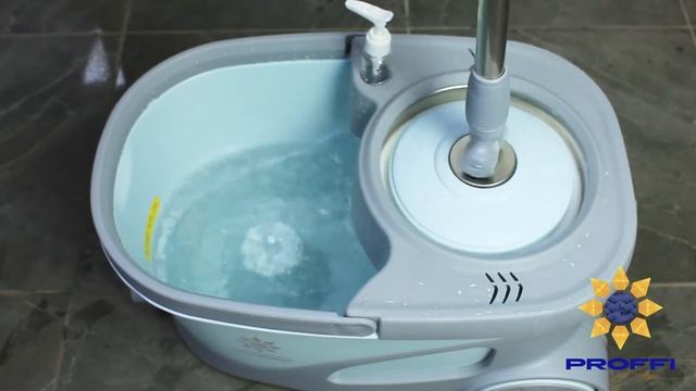 Швабра и ведро с центрифужным отжимом PROFFI HOME PH9094 (в комплекте 2 насадки) 12 л