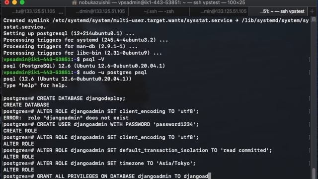 40分でUbuntu Nginx PostgreSQL Django Gunicornの環境構築 смотреть онлайн