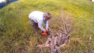 Обзор бензопилы Carver RSG25-12K. Часть-2. Работа пилы в походных условиях