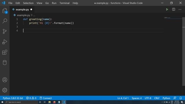 Functions in python