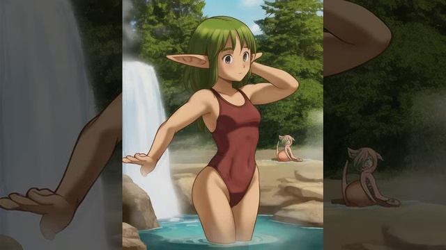 Эльфийки в горячей воде