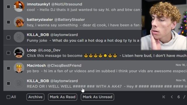 Reading my CRINGE Roblox Messages смотреть онлайн