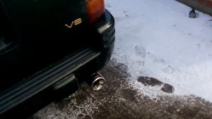 Выхлоп Gr Cherokee zj V8 5.2l.  Банка "MG Race",насадка "Buzzer"
