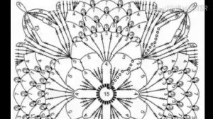 Урок 188. Большие и красивые квадраты крючком . Схемы.