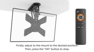 Откидной потолочный моторизированный кронштейн для ТВ 23-55" Brateck PLB-M0544 - управление с пульт