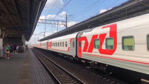 ЭП20-035 С Поездом ТКС и Золотой орёл Транссибирский экспресс На станции Выхино