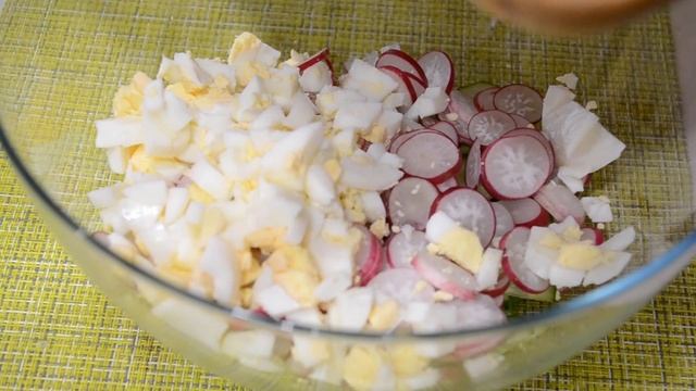 Салат  с редиской и огурцом ?.[Salad with radish, cucumber].#25